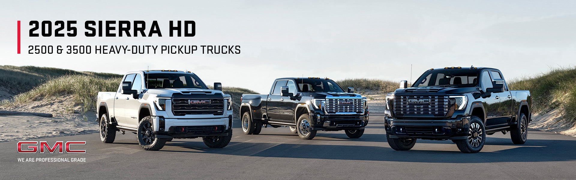 3 2025 Sierra HD Trucks Shown